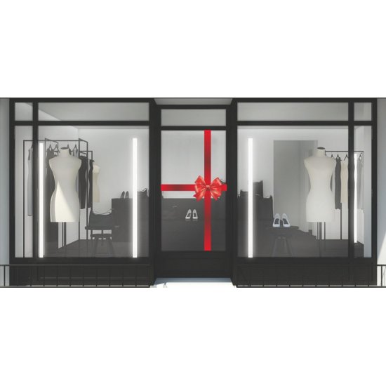 Χριστουγεννιάτικο Αυτοκόλλητο - Κορδέλα και Φιόγκος