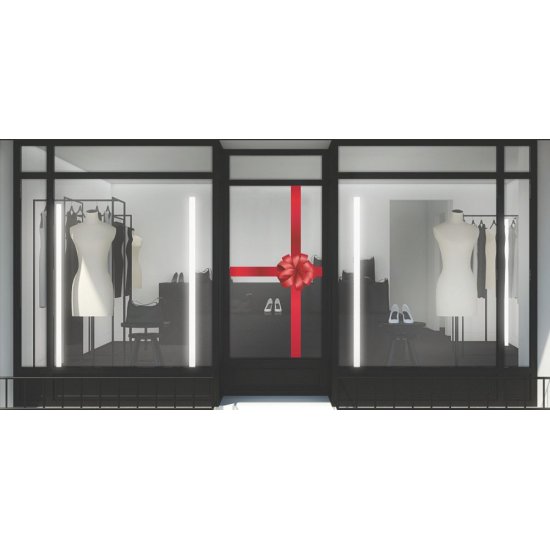 Χριστουγεννιάτικο Αυτοκόλλητο - Κορδέλα και Φιόγκος 2