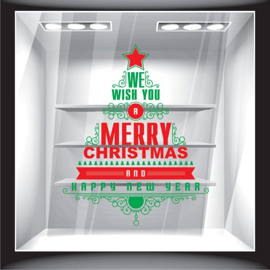 Χριστουγεννιάτικο Αυτοκόλλητο - Merry Christmas 3