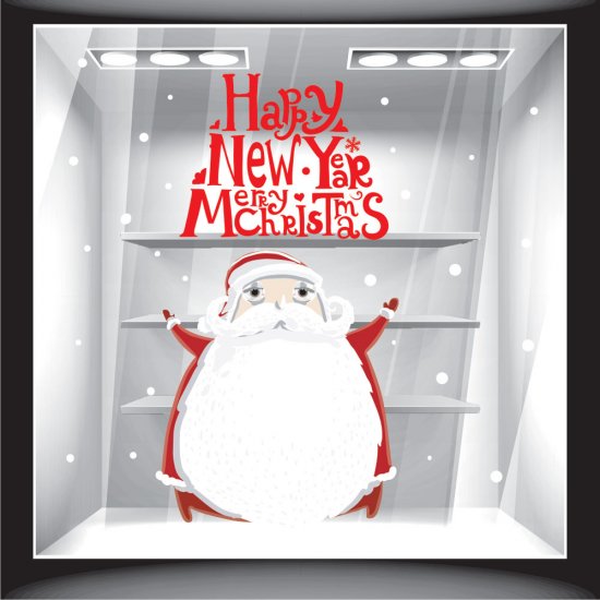 Χριστουγεννιάτικο Αυτοκόλλητο - Άγιος Βασίλης 2