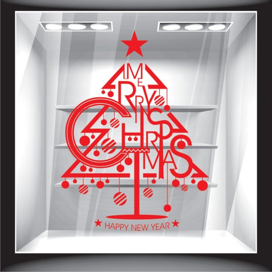 Χριστουγεννιάτικο Αυτοκόλλητο - Έλατο ευχών