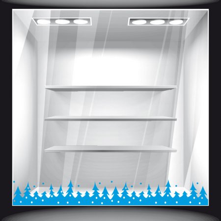 Χριστουγεννιάτικο Αυτοκόλλητο - Έλατα Μπορντούρα (Φάσα)