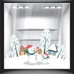 Χριστουγεννιάτικο Αυτοκόλλητο - Χιονάνθρωποι