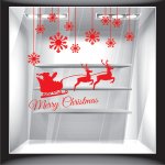 Χριστουγεννιάτικο Αυτοκόλλητο - Merry Christmas Snowflakes