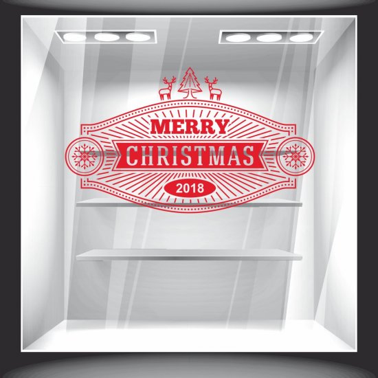 Χριστουγεννιάτικο Αυτοκόλλητο - Merry Christmas 7