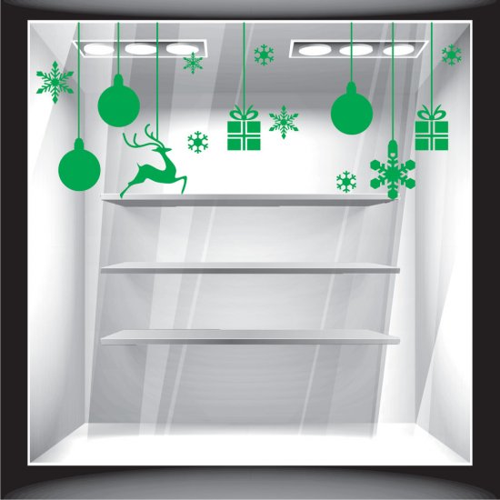 Χριστουγεννιάτικο Αυτοκόλλητο - Σετ στολίδια