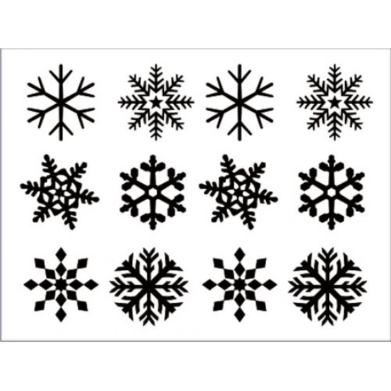 Χριστουγεννιάτικο Αυτοκόλλητο - Χιονονιφάδες Σετ