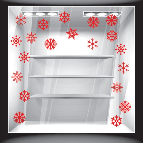 Χριστουγεννιάτικο Αυτοκόλλητο - Χιονονιφάδες Σετ