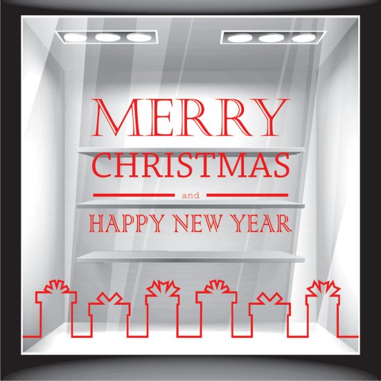 Χριστουγεννιάτικο Αυτοκόλλητο - Merry Christmas 10