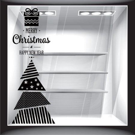 Χριστουγεννιάτικο Αυτοκόλλητο - Έλατο με Ευχή