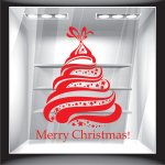 Χριστουγεννιάτικο Αυτοκόλλητο - Merry Christmas Tree
