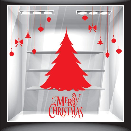 Χριστουγεννιάτικο Αυτοκόλλητο - Έλατο με Ευχή 2