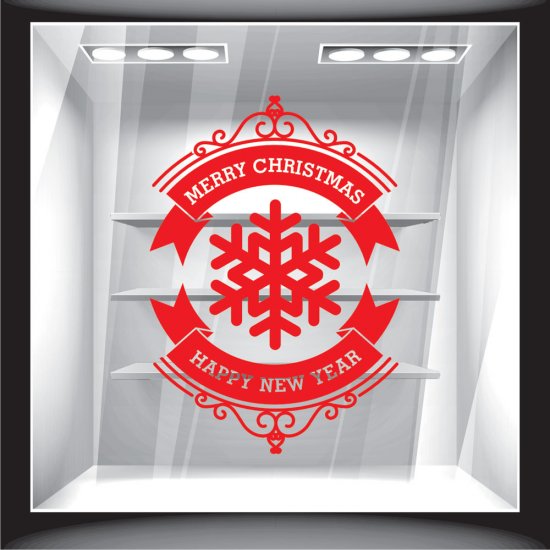 Χριστουγεννιάτικο Αυτοκόλλητο - Χιονονιφάδα