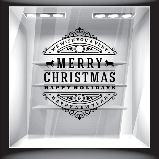 Χριστουγεννιάτικο Αυτοκόλλητο - Merry Christmas 12