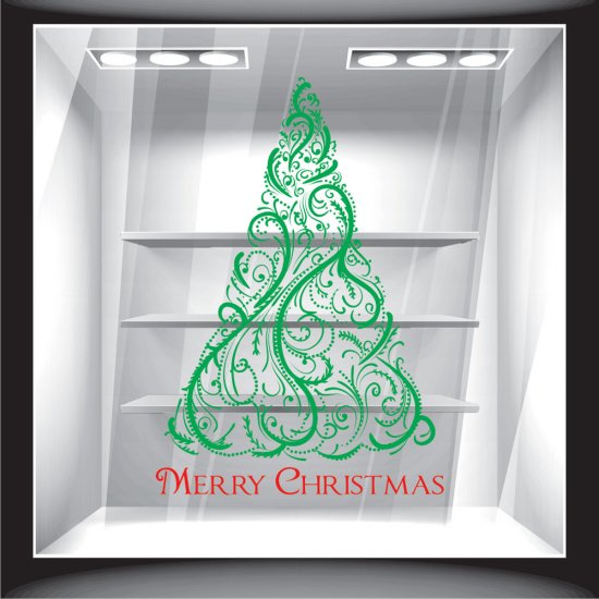 Χριστουγεννιάτικο Αυτοκόλλητο - Έλατο με Ευχή 3