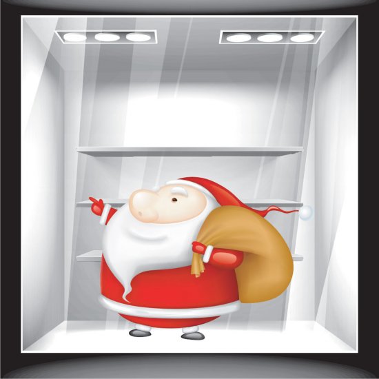 Χριστουγεννιάτικο Αυτοκόλλητο - Άγιος Βασίλης 7