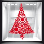 Χριστουγεννιάτικο Αυτοκόλλητο - Έλατο από Κύκλους