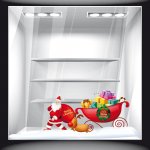 Christmas Sticker - Santa Claus and Gifts