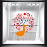 Χριστουγεννιάτικο Αυτοκόλλητο - Happy Deer