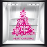 Χριστουγεννιάτικο Αυτοκόλλητο - Έλατο από Νιφάδες