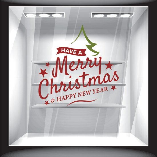 Χριστουγεννιάτικο Αυτοκόλλητο - Merry Christmas 18