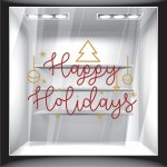 Χριστουγεννιάτικο Αυτοκόλλητο - Happy Holidays