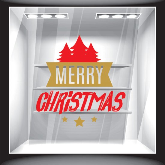 Χριστουγεννιάτικο Αυτοκόλλητο - Merry Christmas 19