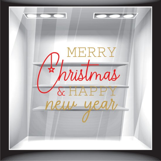 Χριστουγεννιάτικο Αυτοκόλλητο - Merry Christmas 21