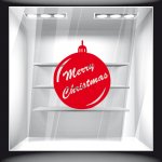 Χριστουγεννιάτικο Αυτοκόλλητο - Merry Christmas Ball