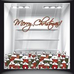 Χριστουγεννιάτικο Αυτοκόλλητο - Merry Christmas Σπιτάκια