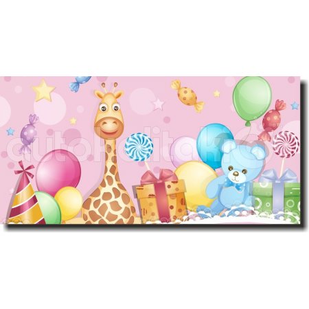 Παιδικός Πίνακας σε Καμβά - Χαμογελαστή Καμηλοπάρδαλη