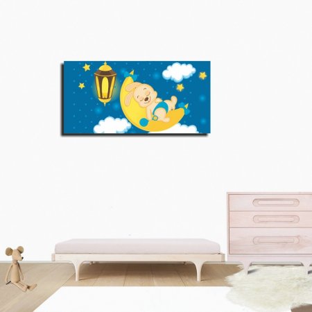 Παιδικός Πίνακας σε Καμβά - Λαγουδάκι Που Κοιμάται