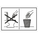 Πινακίδα γαλβανιζέ- No papers on toilet 1