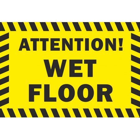 Πινακίδα λαμαρίνα γαλβανιζέ - Wet floor