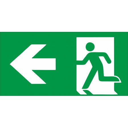 Πινακίδα Γαλβανιζέ - Έξοδος (Βέλος αριστερά)