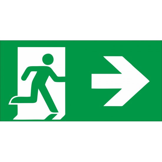 Πινακίδα Γαλβανιζέ- Έξοδος (Βέλος δεξιά)
