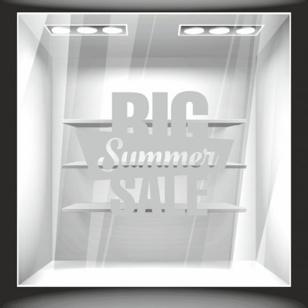Αυτοκόλλητο εκπτώσεων - Big Summer Sale 01 ΧΡΩΜΑ ΑΣΗΜΙ