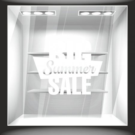 Αυτοκόλλητο εκπτώσεων - Big Summer Sale 01 ΧΡΩΜΑ ΑΣΠΡΟ