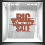 Αυτοκόλλητο εκπτώσεων - Big Summer Sale 01 ΧΡΩΜΑ ΚΑΦΕ