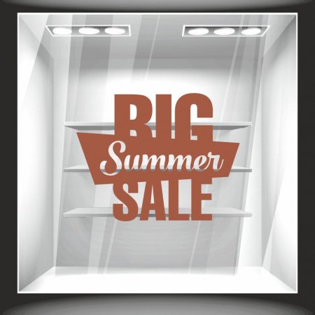 Αυτοκόλλητο εκπτώσεων - Big Summer Sale 01 ΧΡΩΜΑ ΚΑΦΕ