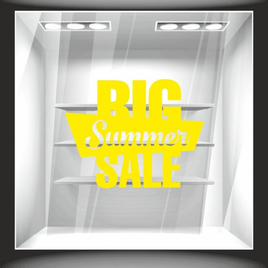 Αυτοκόλλητο εκπτώσεων - Big Summer Sale 01 ΧΡΩΜΑ ΚΙΤΡΙΝΟ
