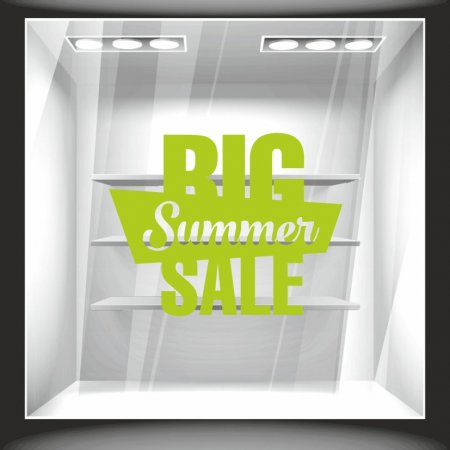 Αυτοκόλλητο εκπτώσεων - Big Summer Sale 01 ΧΡΩΜΑ ΛΑΧΑΝΙ