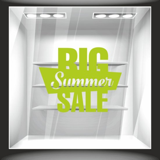 Αυτοκόλλητο εκπτώσεων - Big Summer Sale 01 ΧΡΩΜΑ ΛΑΧΑΝΙ