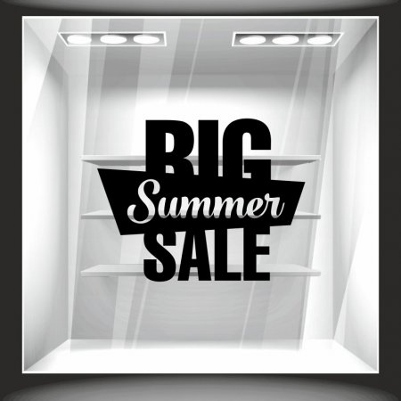 Αυτοκόλλητο εκπτώσεων - Big Summer Sale 01 ΧΡΩΜΑ ΜΑΥΡΟ