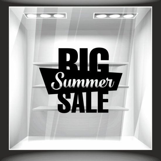 Αυτοκόλλητο εκπτώσεων - Big Summer Sale 01 ΧΡΩΜΑ ΜΑΥΡΟ