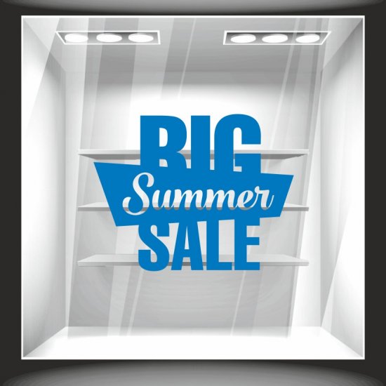 Αυτοκόλλητο εκπτώσεων - Big Summer Sale 01 ΧΡΩΜΑ ΜΠΛΕ ΣΚΟΥΡΟ