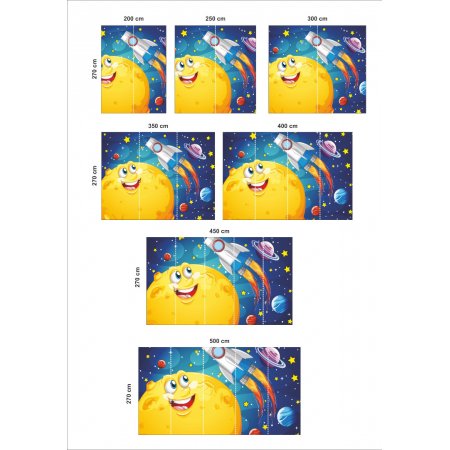 Αυτοκόλλητη ταπετσαρία - Χαρούμενο διάστημα