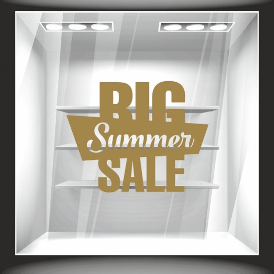 Αυτοκόλλητο εκπτώσεων - Big Summer Sale 01 ΧΡΩΜΑ ΧΡΥΣΟ